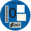 Pegatina del distintivo 0 emisiones, azul