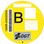 Pegatina del distintivo B, amarillo